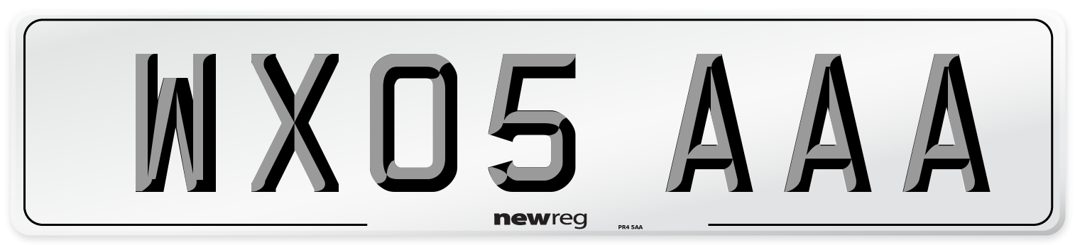 WX05 AAA Number Plate from New Reg